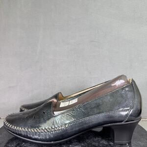 SAS Sonyo Comfort Heels Blue Metallic Patent Leather Women’s Size 7M US